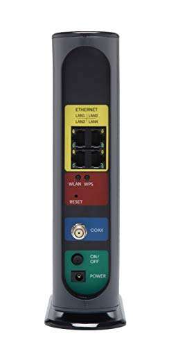 MOTOROLA MG7540 16x4 Cable Modem Plus AC1600 Dual Band Wi-Fi Gigabit Router with DFS, 686 Mbps Maximum DOCSIS 3.0 - Approved by Comcast Xfinity, Cox, Charter Spectrum, More 5