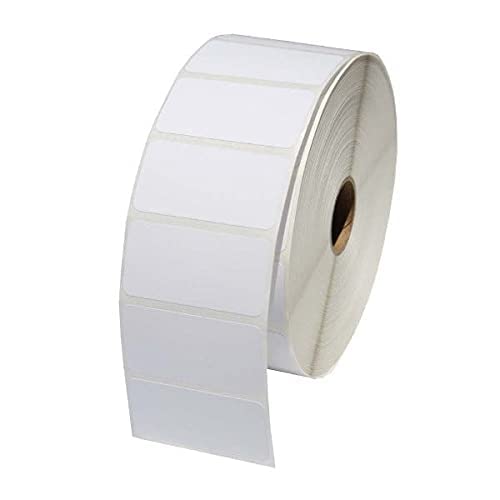 50x25 Chromo Barcode Label Sticker - 2 x 1 inches - 50mm x 25mm - 1000 Labels Per Roll - Self Adhesive Sticker for Printing Barcoding (Ribbon Required) (2 Rolls per Pack (1000 labels each roll)) (2) 5