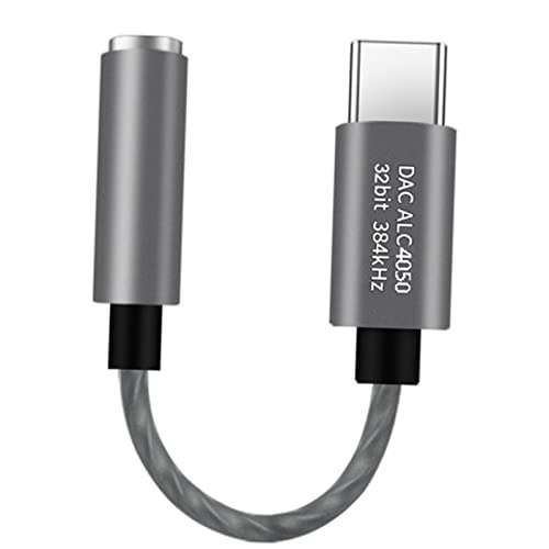 USB C to 3.5mm USB C to Mic Jack Audio Dongle Cable for Microphone Grey 2