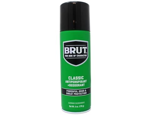 BRUT Classic Antiperspirant and Deodorant Spray - Scented Aerosol Deodorant for Men - Powerful Odor and Sweat Protection - Paraben Free - 6 oz 1