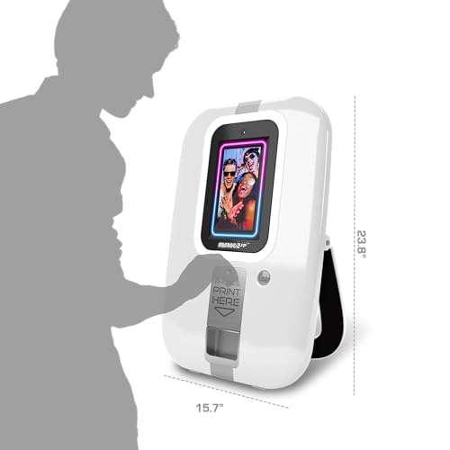 ARCADE1UP Touchscreen Photobooth - Personalize Your Selfies with Stickers, Picture Effects, and Cool Filters, Prints 2" x 3" Photos, Instantly Share via QR Code - Perfect for Parties and Weddings 2