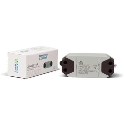 Tata Power EZ Home Wifi Smart Switch Convertor for Light, 5A 1 Channel Retrofittable 3