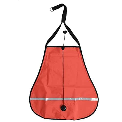 UJEAVETTE® Deluxe Nylon 70Lbs Salvage Lift Bag with Dump Valve for Scuba Diving Orange 6