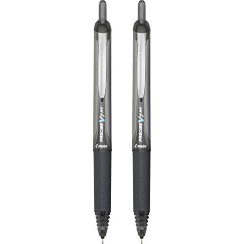 Pilot Precise V7 RT Retractable Rolling Ball Pen, Fine Point, 2-Pack, Black Ink (26056) 3