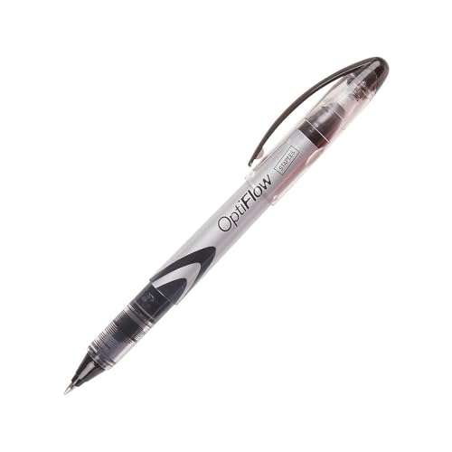 Staples OptiFlow Rollerball Pens, Fine Point, Black, 1 Dozen 1