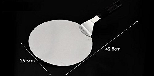 C&L Large 10" Pizza Peel Stainless Steel Lifter Transfer Cake Pie Tarts Pencake Bakery Spatula Server Tool 5