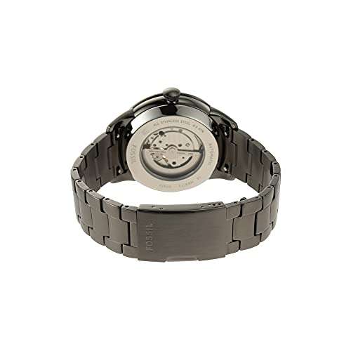 Fossil Townsman Auto Smoke Analog Men's Watch - ME3172 (Black Dial Grey Colored Strap) 4