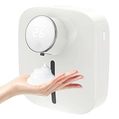 LAND CAST 10.82oz/320ml Automatic Touchless Foaming IPX4 Waterproof Liquid Soap Dispenser for Kitchen Sink Bathroom Hotel Restaurant (White) 1