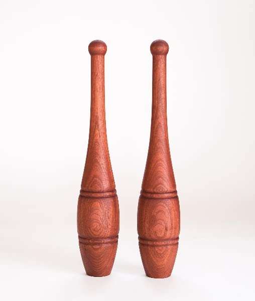 Hashco Indian Natural Wood Clubs Meel Mugdar Clubbell Karla Katai Gada Wooden (1 kg pair, Natural) 4