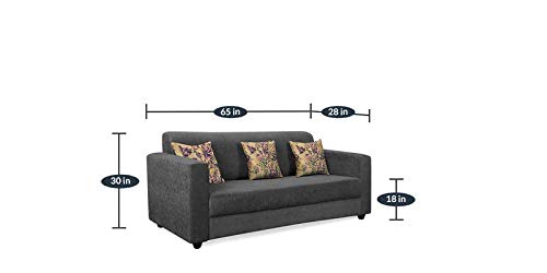Casaliving - Lifestyle 3 Seater Sofa for Living Room (Grey) 5