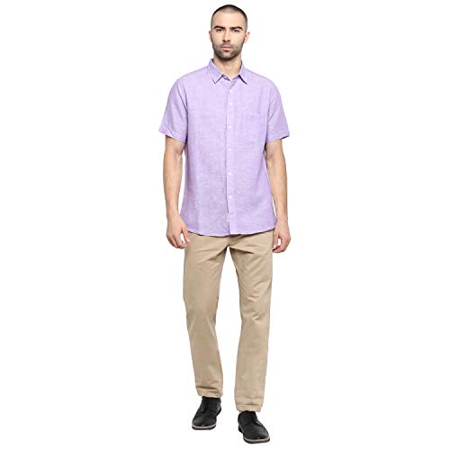 Red Tape Men's Solid Regular Fit Casual Shirt (RSH6442A_Lavender L) 5