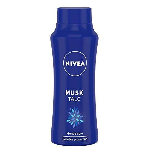 NIVEA Talcum Powder for Men & Women, Musk, For Gentle Fragrance & Reliable Protection Against Body Odour,100 g (Pack of 1) 1