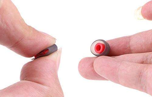 Ibulet (Pack of 10) Silicone Rubber Earbuds Tips, Eartips, Earpads, Earplugs, for Replacement in Earphones and Bluetooth Medium Size 4