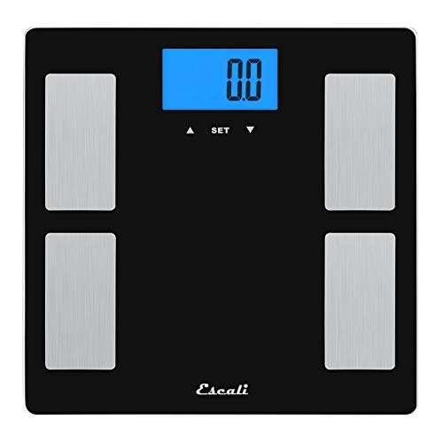 Escali Complete Health 2.0 Body Composition Scale with Bioelectrical Impedance Analysis Technology, Measures Body Fat Percentage, Body Water, Lean Muscle & Total Bone Mass, Black 1
