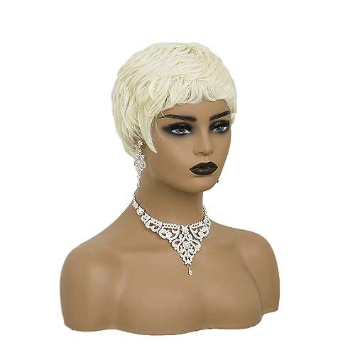 BOBCOO Wine Red Pixie Cut Wigs for Black Women - Burgundy Short Wavy Pixie Wigs with Bangs - Layered Wig 2
