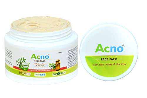 Acno Face Pack Mask For Acne,D-Tanning,Fairness & Glowing Skin With Extract of Aloe Vera,Neem, Tea Tree (Multani Mitti & kaolin Clay) 100 gm 1