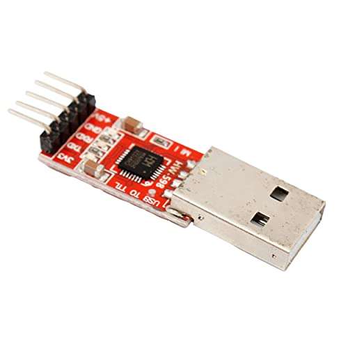 Robotbanao CP2102 USB 2.0 to TTL UART Serial convertor Module - 5 Pin - Black And Silver - Pack Of 1 5