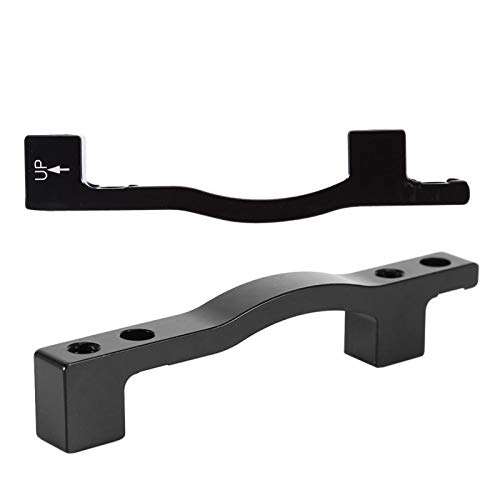 Disc Brake Adaptor, 1pcs Aluminium Alloy Cycling Brake Adaptor with 2pcs Bolts for Front V Brake Caliper PM and Spare Parts 4