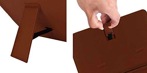 ACM Keyboard Case Compatible with I-Kall K475 Mobile Flip Cover Stand Direct Plug & Play Device for Study & Gaming Brown 4