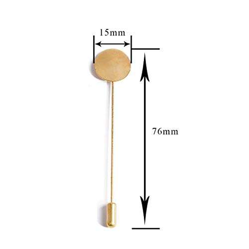 Diy Crafts 16589 Pearl Alloy Copper Long Brooch Pin for Diy Brooches Lapel Dress Jewelry Parts Accessories, Pack Oof 10 Piece, Combo & Sizes (Multicolor) 4