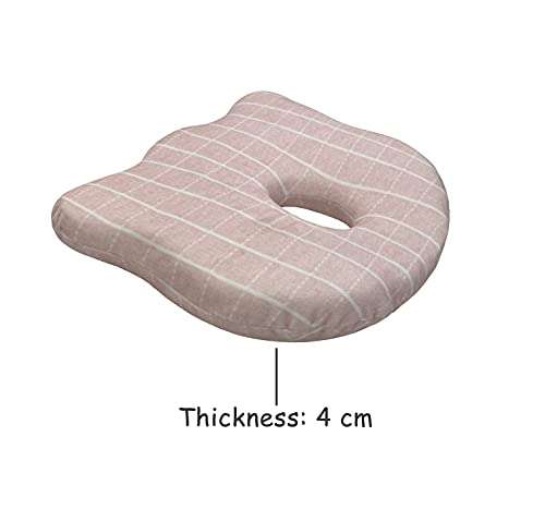 abracadabra Memory Foam Baby Head Shaping Pillow for Preventing Flat Head Syndrome, 0+ Years, 26 cm X 21 cm X 4 cm - Pink Check 3