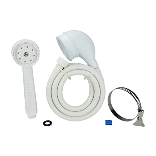 Danco 10086 VersaSpray Portable Hand Held Shower Head Sprayer Fits Bathtubs without Diverter, (Pack of 1), White 4