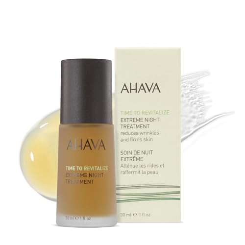 AHAVA Extreme Night Treatment - Exclusive Moisturizer, Neck & Chest Cream, Smoothes Skin & Reduces Wrinkles, Enriched with Patented Extreme Complex, Dead Sea Osmoter, Peptides & Resveratrol 1 Fl.Oz 1