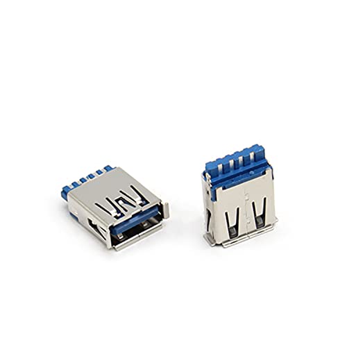 Fielect Mini PCB USB Connector 5Pin Female Jack 4 Foot 90 Degree Angle 5Pcs 4