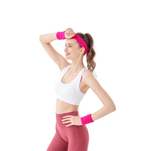 Mallofusa 12 PCS Sports Basketball Headband Sweatband Head Sweat Band Brace Outdoor for Men Women Kids Doing Yoga Running Tennis 5