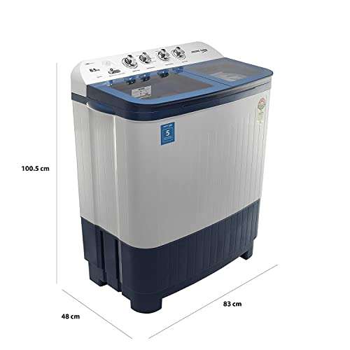 Voltas Beko 8.5 kg Semi-Automatic Top Loading Washing Machine, 2 Casette Filter (WTT85DBLG, Sky Blue) 5