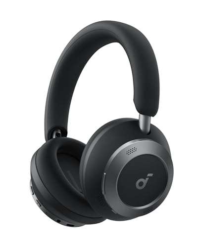 Soundcore Space One Pro, FlexiCurve Over-Ear Headphone, Adaptive Active Noise Cancelling Headphones Driven by 6 Mics, 60H Lossless Audio, Ultra-Fast Charging, Hi-Res Wireless, Comfortable Fit 1