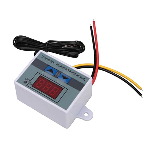 Digital Temperature Controller, XH-W3001 Digital Temperature Controller Thermostat Switch, Thermostat Switch with Waterproof Sensor Probe(24V/240W), Thermostat 3