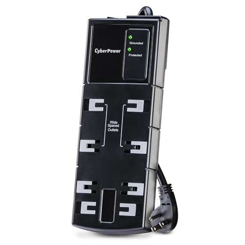 CyberPower CSB808 Essential Surge Protector, 1800J/125V, 8 Outlets, 8ft Power Cord 2