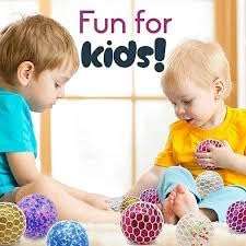 FETE PROPZ Relieve Stress and Have Fun with Our 4 Pcs Squishy Stress Relief Balls - Soft Toys for Kids Come in Vibrant Random Party Favor 3