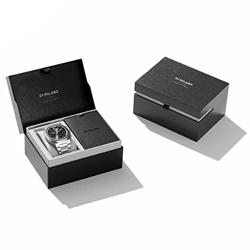 D1 Milano Stainless Steel Analog Black Dial Men Watch-Atbj10, Silver Band 5