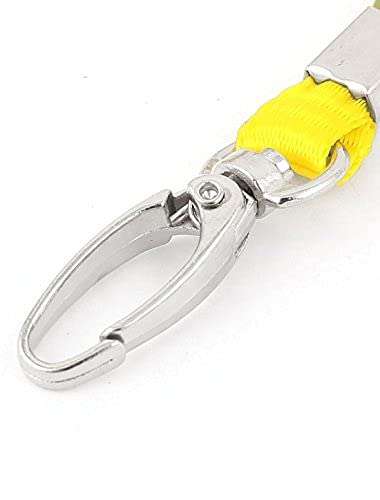 Ubersweet® Imported Metal ID Card Name Tag Pass Badge Holder Clip Neck Strap Lanyard 10pcs Yellow 4