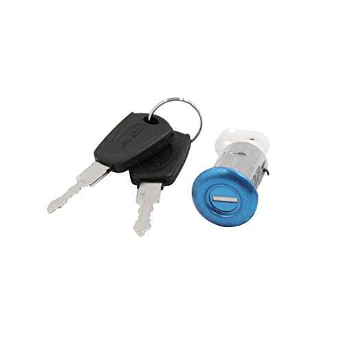 uxcell Cylinder Security Sitting Seat Lock with 2 Keys Set for Motorcycle Scooter 1
