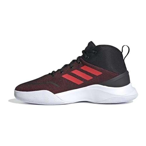adidas Men's OwnTheGame Basketball Shoe, Black/Red/White, 8.5 M US 3