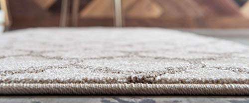 Unique Loom Trellis Collection Area Rug - Philadelphia (2' 7" x 8' Runner Beige and Light Brown/Beige) 2