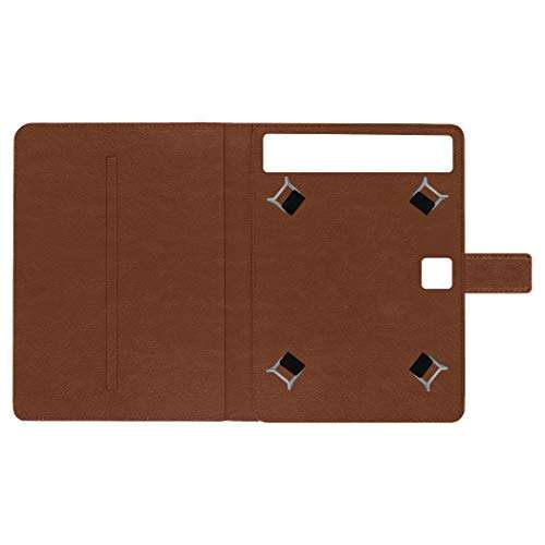 Acm Multi Protective Leather Flip Case with Viewing Stand Compatible with Lenovo Ideapad A1000 Tablet Front & Back Cover Golden Brown 4