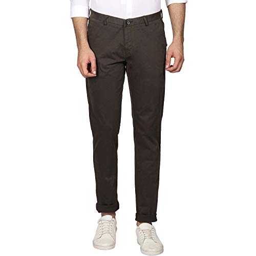 blackberrys Men's Slim Casual Pants (UT-Crop # Olive 34) 1