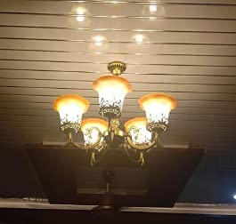 KINIS 5 Light Modern Design Golden Antique Jhoomar/Chandelier/Jhoomar Hanging Light/Jhoomar Ceiling Light to Décor Home/Living Room/Bedroom/Office/Dining/Cafe/Restaurants 6