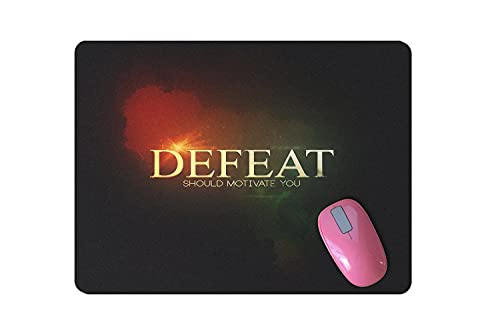 Ryca® Defeat Should Motivate You-Inspirational Quote Wallpaper Printed Matt Finished Anti-Skid Non-Slip Rubber Base Mouse Pad/Desk Pad for Office||Gaming||PC||Laptop||Mousepad 2