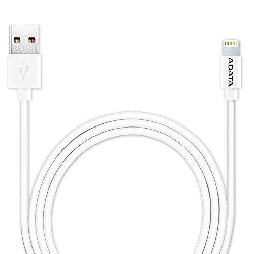 AData 1m (100cm) Lightning USB Cable for Apple iPhone/iPad - White 1