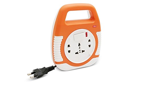 GM 3040-Square 2 Pin Flex Box 5 meter (with Handle, Indicator and International Socket) (Pack of 2) 1