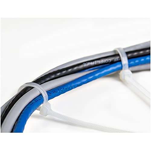 StarTech.com 10"(25cm) Cable Ties, 2-5/8"(68mm) Dia, 50lb(22kg) Tensile Strength, Nylon Self Locking Ties, UL Listed, 1000 Pack, White 6