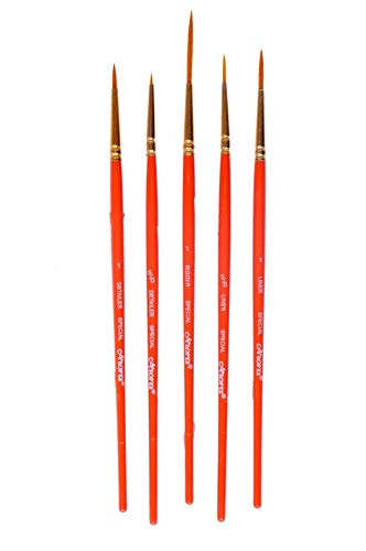 Art Pavilion - Fine Detail Art Brushes - Detailer & Liner Brushes - Set of 5 Brushes for Oils, Acrylics and Watercolours 3