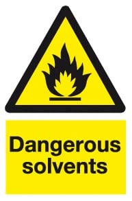 Dangerous SOLVENTSPVC Waterproof Metallic Matte Finishing Sticker Safety Sign Signature (Factory Sign) 1
