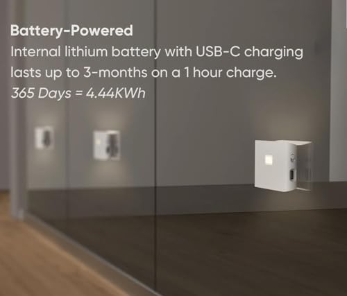 WYZE Rechargeable Night Lights with Dusk to Dawn & Motion Sensors, Warm & Soft White Stair Lights for Bathroom, Hallway, Linkable, Magnetic Mount, 3 Pack 5
