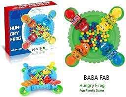 BABA FAB Hungry Frog Game Little Frog Eat Beans PK Desktop Games Small Toys Parent-Child Interaction Toys for 4 Players Random Color Strategy & War Games Board Game 5